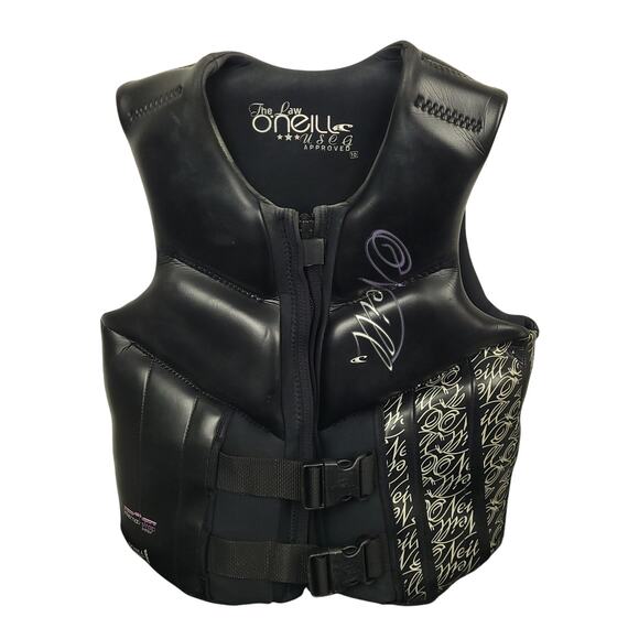 O’Neill Women’s USCG Approved Life Vest Jacket Law Model Water Sports Black - Picture 1 of 16